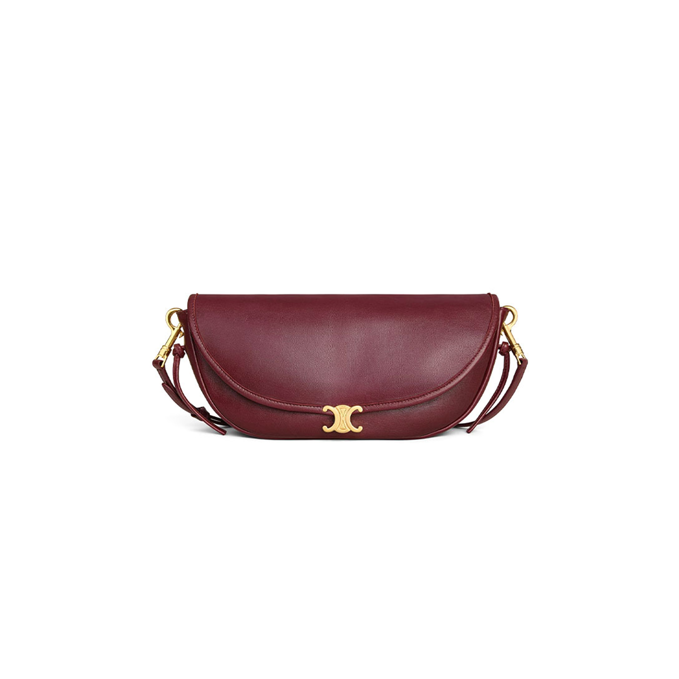 CELINE LITTLE HALFMOON SOFT TRIOMPHE IN SUPPLE SHINY LAMBSKIN L10373778.28PO (25*13*5cm)